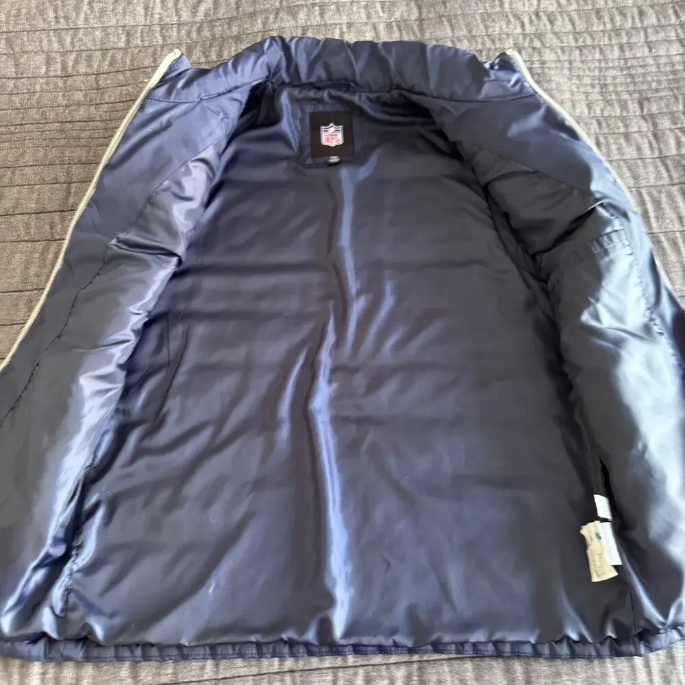 NWOT NFL Apparel Dallas Cowboys Logo Full Zip Lightweight Puffer Vest Mens Small - Picture 4 of 10